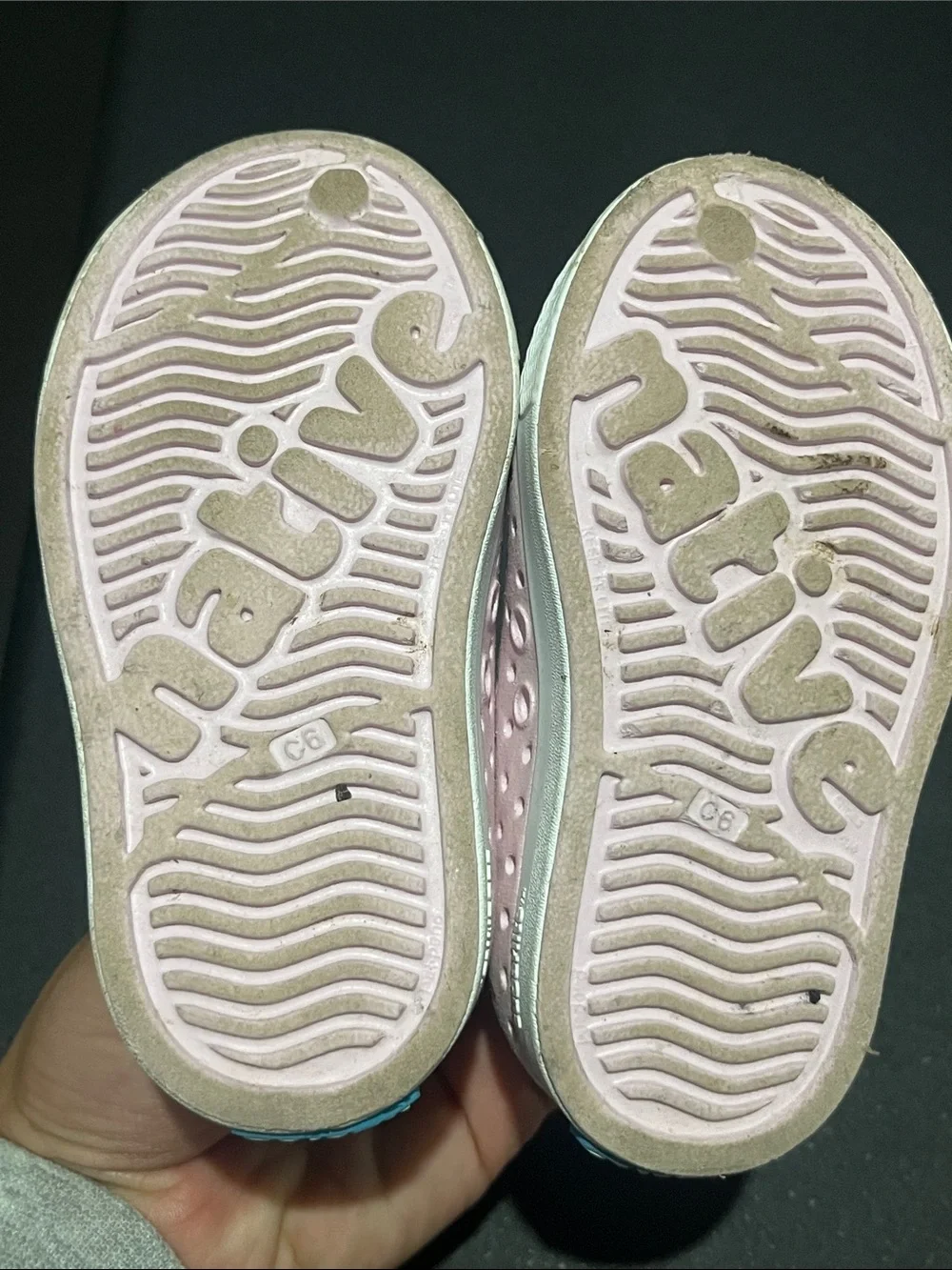 Native Kids Water Shoes - Pink Glitter Slip-On